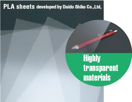 Daido Shiko accomplished both flexibility and high transparency of PLA sheets